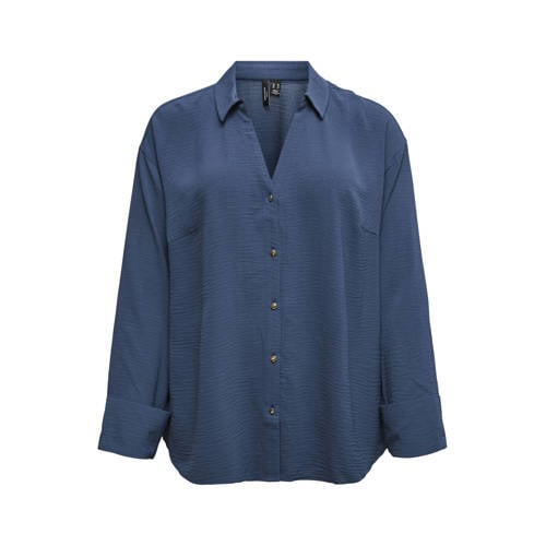VERO MODA CURVE blouse donkerblauw afbeelding