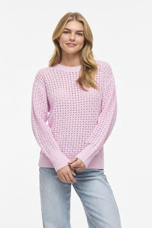 top lichtroze gebreid