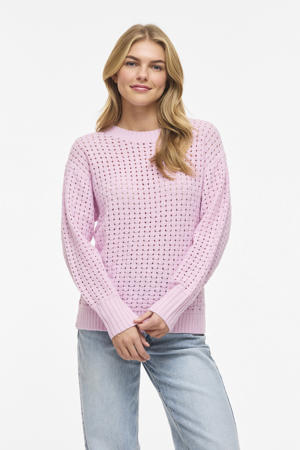 top lichtroze gebreid