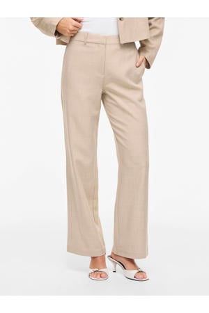regular waist pantalon beige