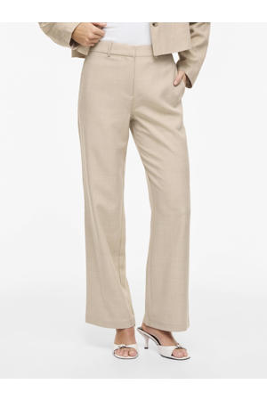 regular waist pantalon beige