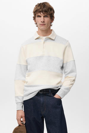 gestreepte sweater lichtgrijs