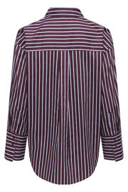 thumbnail: JDY katoenen rechtvallend gestreepte blouse - donkerrood