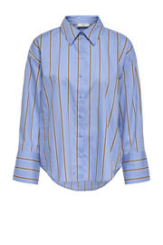 thumbnail: JDY katoenen rechtvallende gestreepte blouse - lichtblauw