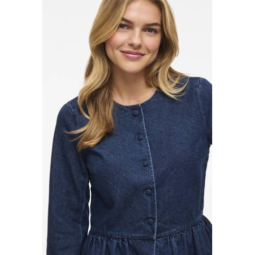 VILA blouse dark blue denim afbeelding