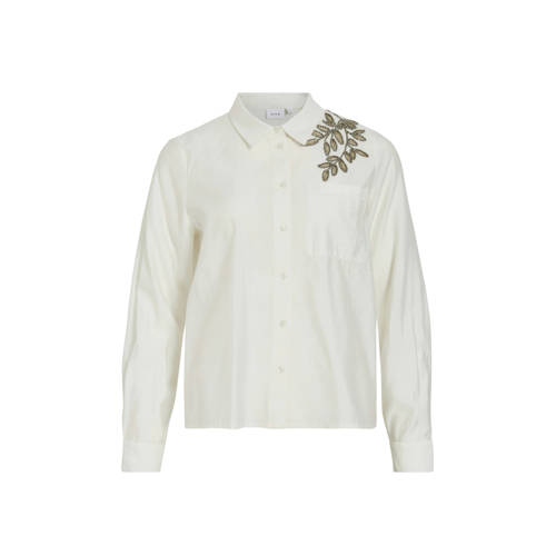 VILA blouse ecru broderie afbeelding