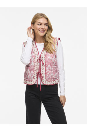 gilet roze quilted