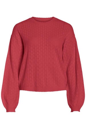 top gebreid koraalrood