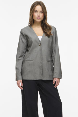 regular blazer lichtgrijs
