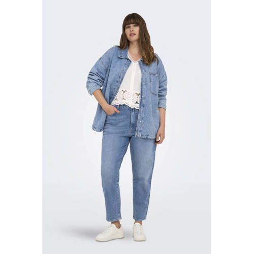 ONLY CARMAKOMA straight leg jeans medium blue denim afbeelding