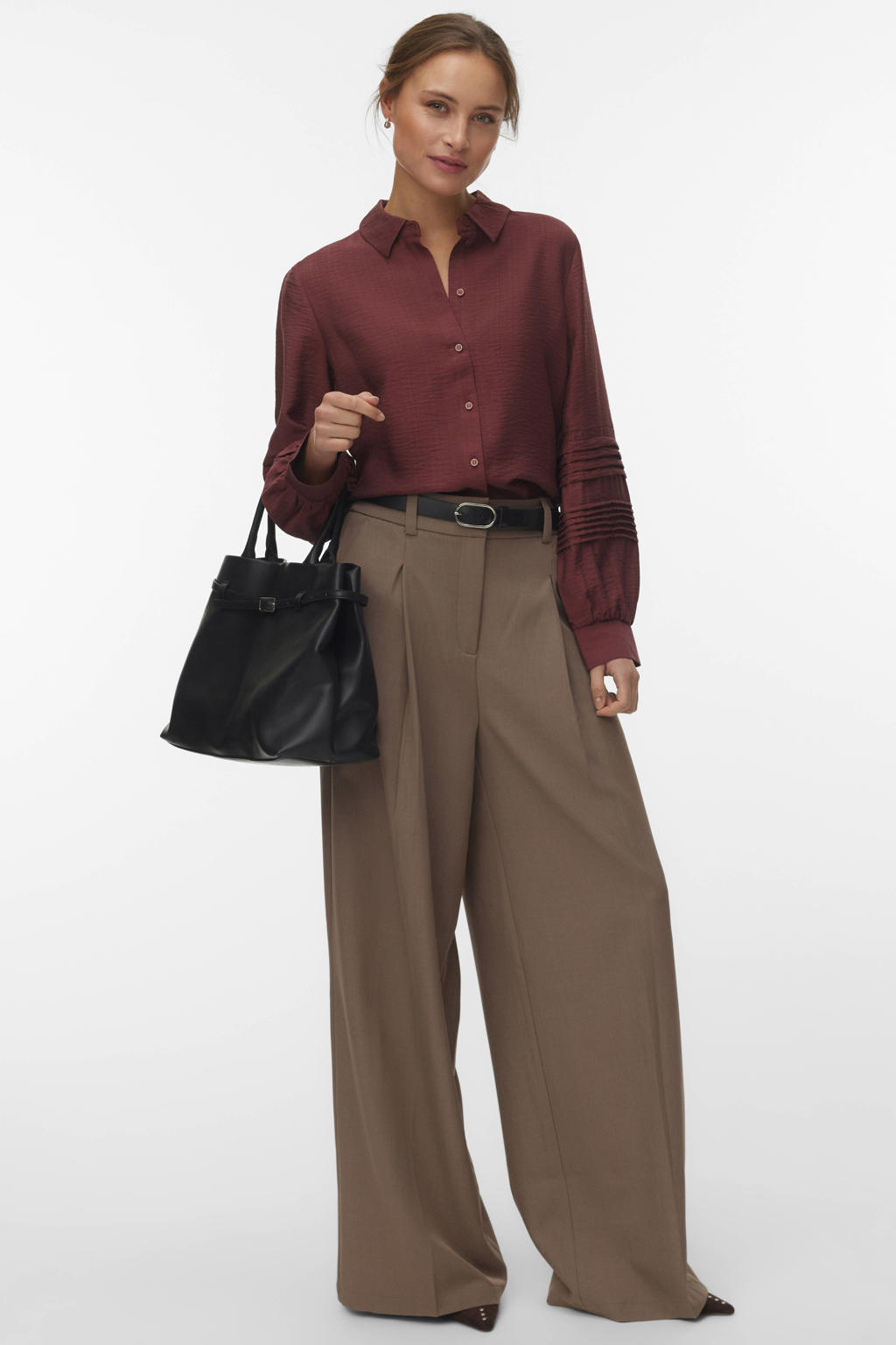 VERO MODA blouse roodbruin kopen? | Morgen in huis | wehkamp