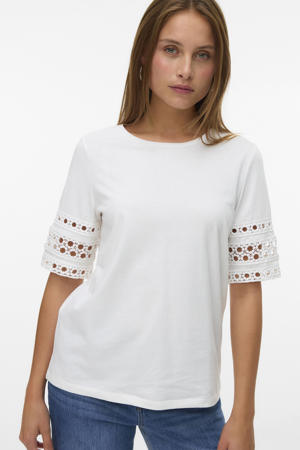 top ecru broderie