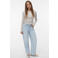 VERO MODA VMESTELLE high waist barrel jeans light blue denim