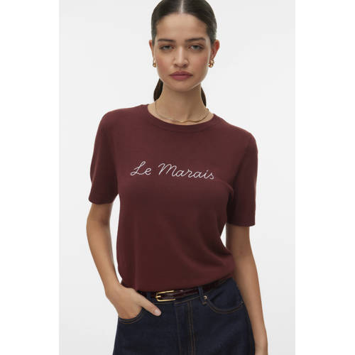 VERO MODA trui roodbruin gebreid afbeelding