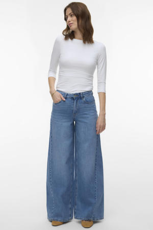 Vmannet wide leg jeans medium blue denim