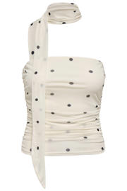 thumbnail: JDY strapless top met stippen ecru