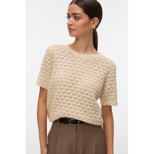 VERO MODA trui ecru gebreid afbeelding