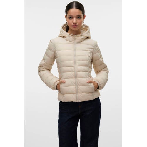 VERO MODA gewatteerde jas quilted ecru afbeelding