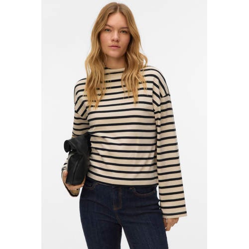 VERO MODA gestreepte top zwart afbeelding