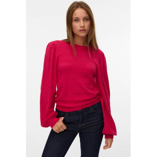 VERO MODA trui roze gebreid afbeelding