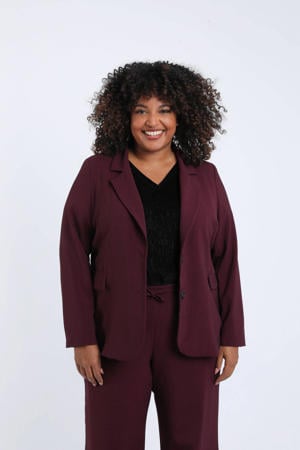 regular blazer donkerrood