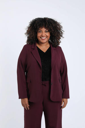 regular blazer donkerrood