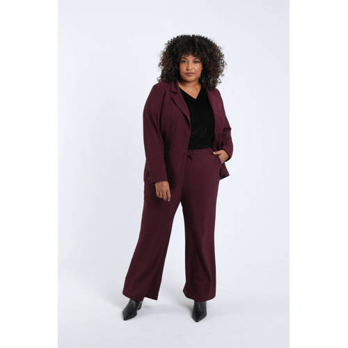 Paprika Relaxed regular waist casual broek donkerrood afbeelding