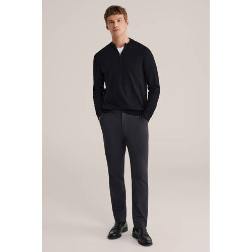 WE Fashion regular chino donkerblauw afbeelding