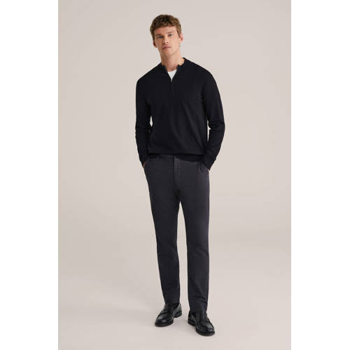 WE Fashion regular chino donkerblauw afbeelding