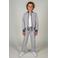 Le Chic Garcon tapered chino grijs melange
