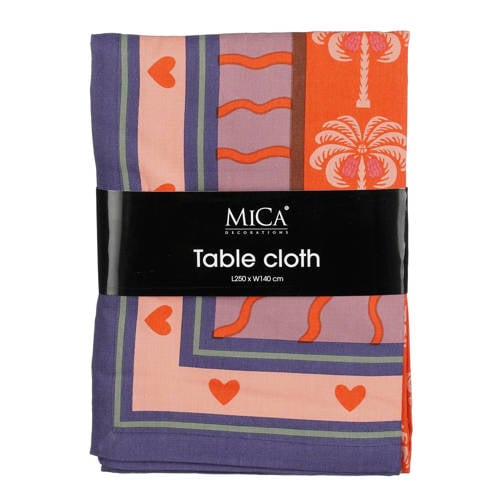 Mica Decorations tafelkleed palmboom (250x140 cm) afbeelding