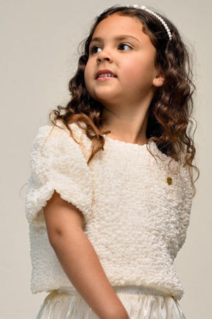 blousetop met textuur offwhite