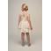 Le Chic korte jurk met borduursels beige