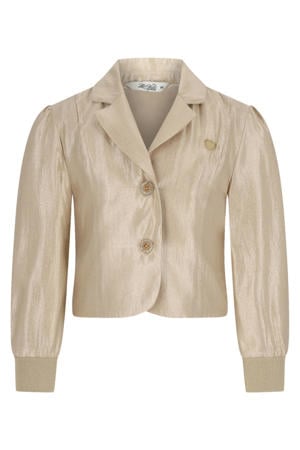 cropped blazer goud