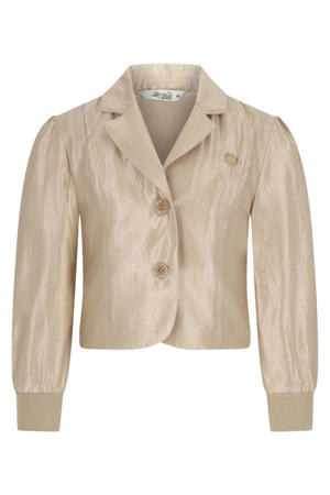 cropped blazer goud