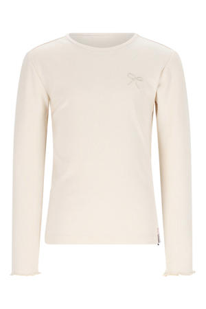 longsleeve wit rib gebreid