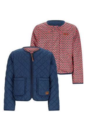 reversible jas blauw