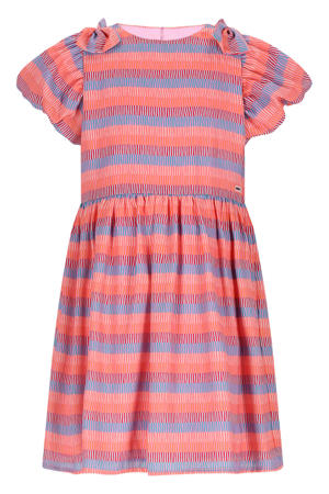 gestreepte midi jurk roze