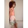 NONO T-shirt oranje rib gebreid