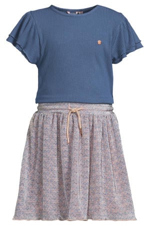 midi jurk blauw