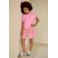 NONO T-shirt met backprint roze