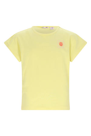 T-shirt met backprint geel