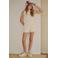NoBell’ mouwloze top ecru crochet