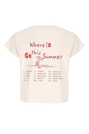 T-shirt met backprint wit