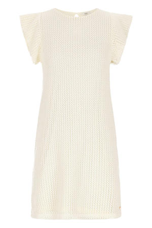midi jurk crochet ecru