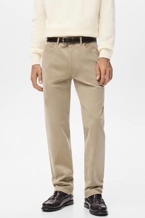 corduroy regular casual broek lichtbruin