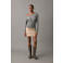 MANGO TEEN off shoulder trui grijs melange fijn gebreid