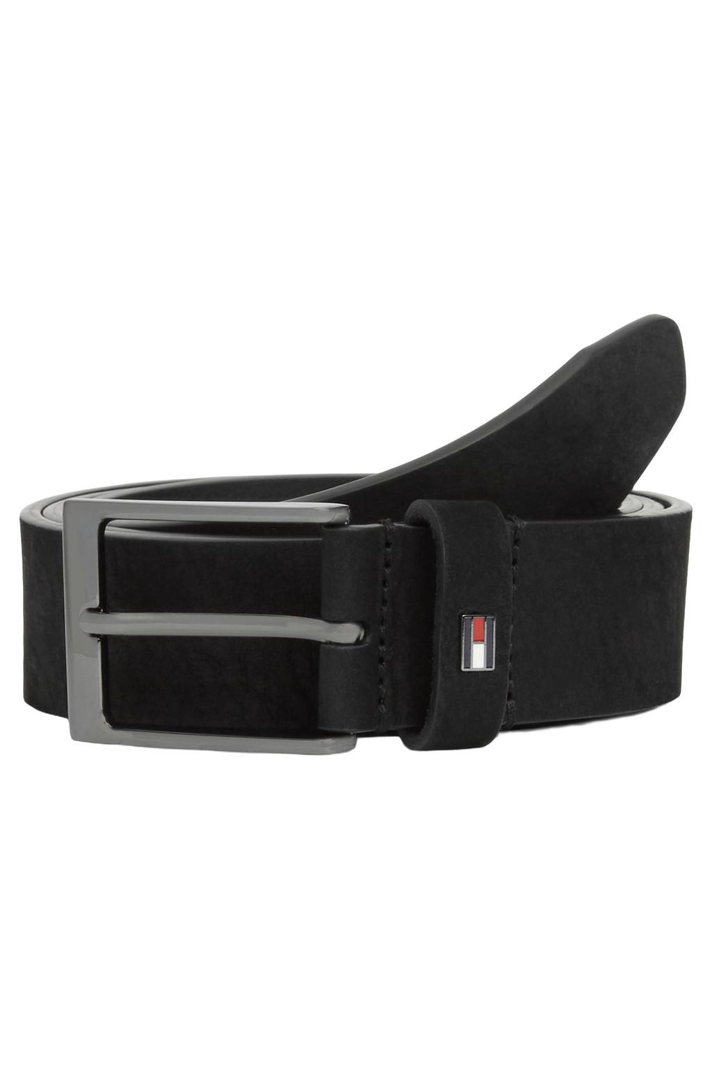 Tommy Hilfiger nubuck riem Layton zwart