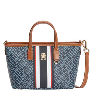 mini shopper TH Monoplay met logoprint donkerblauw