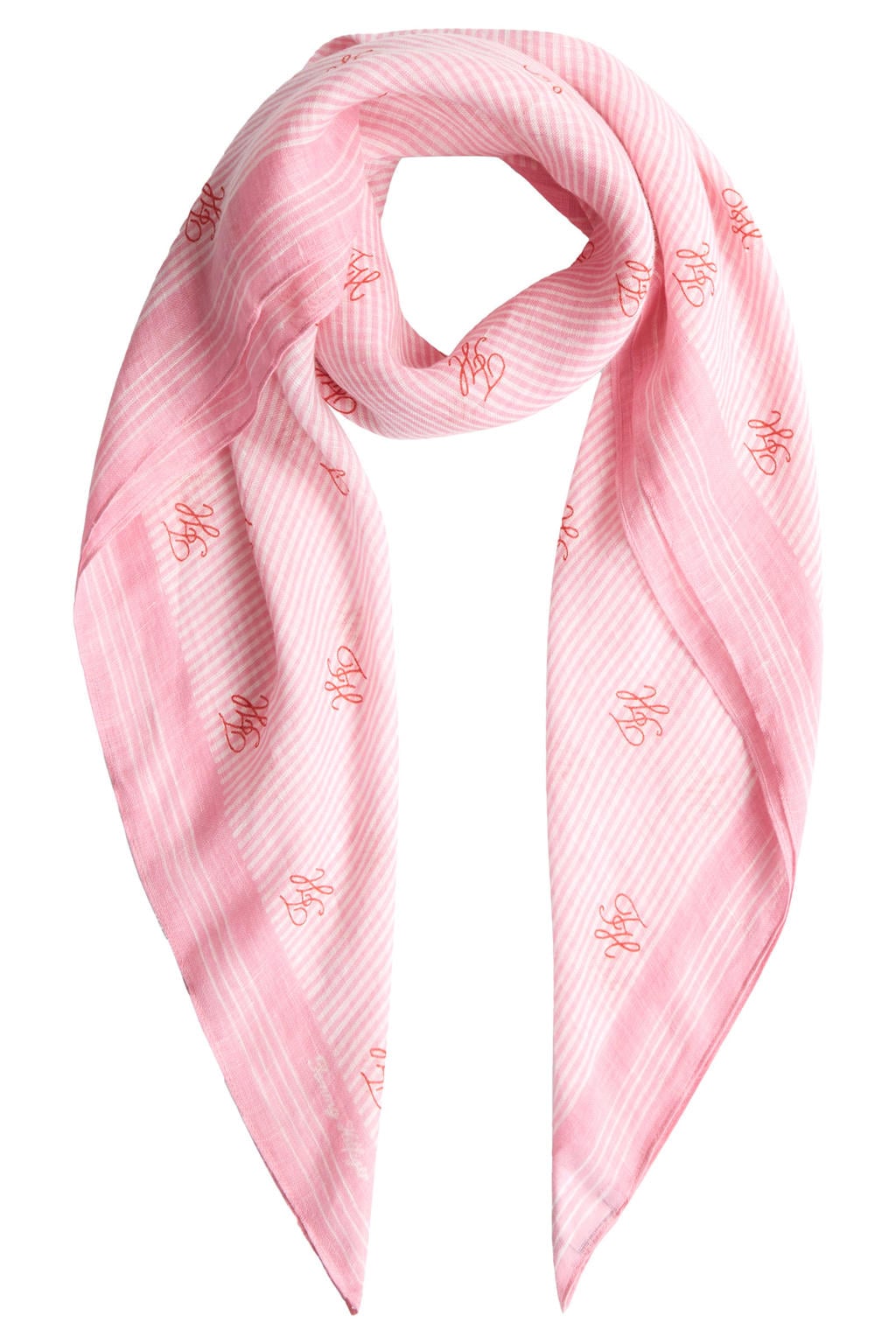Tommy Hilfiger sjaal TH Script Monogram roze